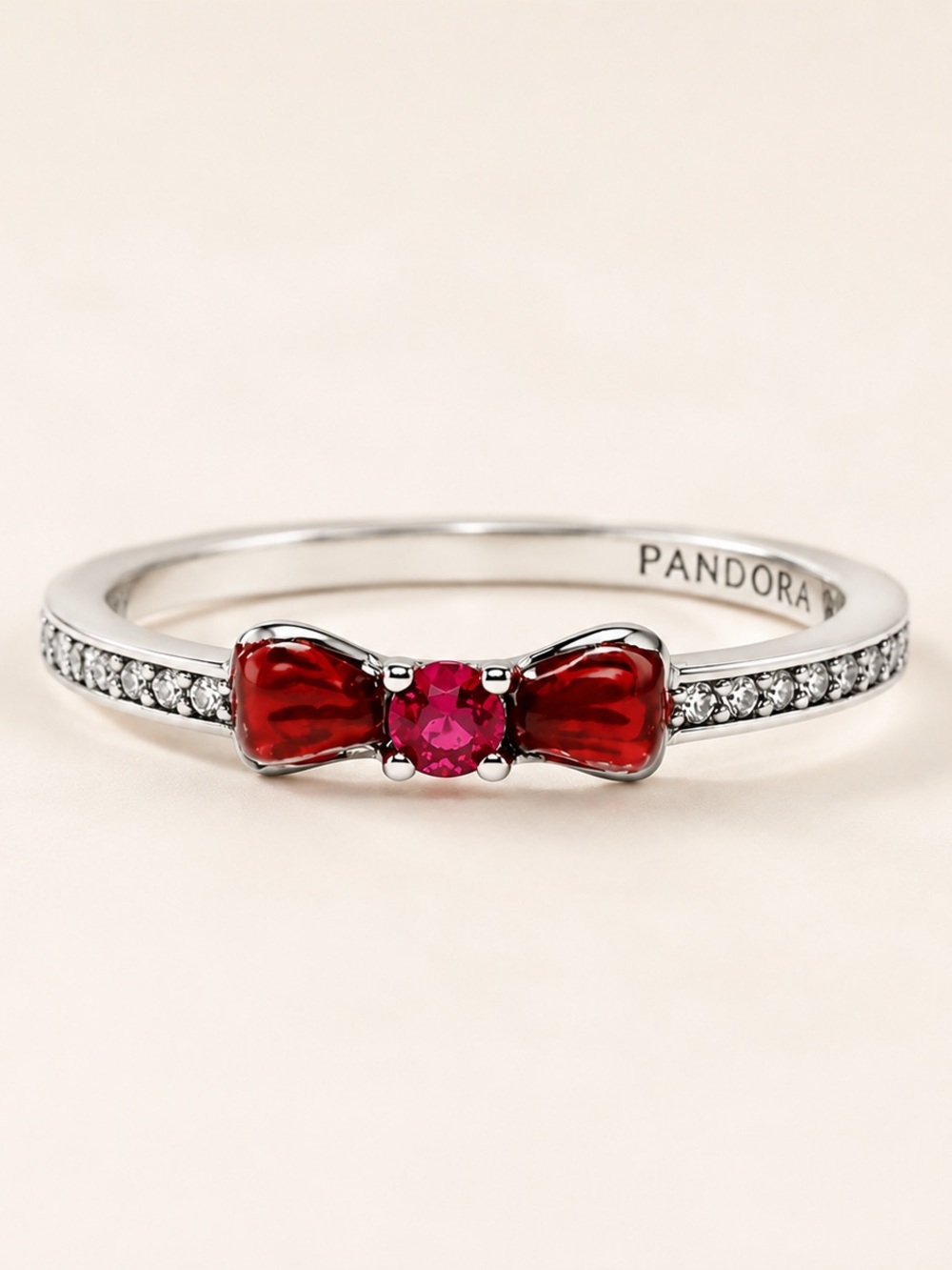 Pandora Disney Princess Snow White Bow Ring S925 ALE Sterling Silver. SZ 6